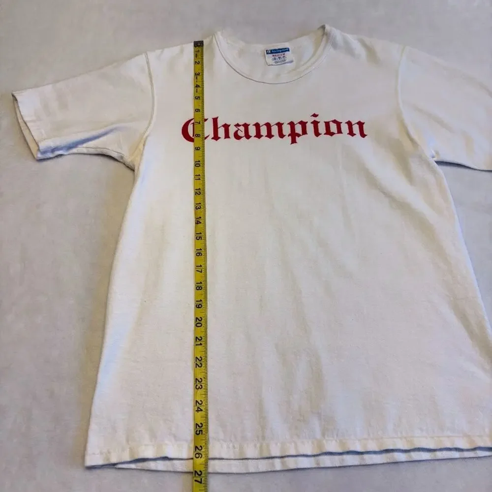 Champion Urban Outfitters T Shirt Old English Fancy Font Logo T Shirt Size M - Picture 9 of 9